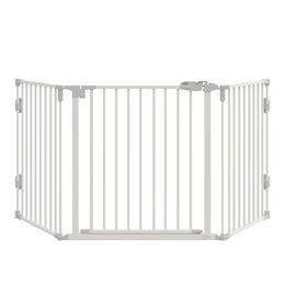PawHut Hundegitter freistehend und verstellbar weiß 202,5 x 76 cm mit 3 Paneelen – Bild 1 von 2