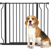 Produktbild von PawHut Hundegitter Türschutzgitter und Treppenschutzgitter aus Stahl in Schwarz