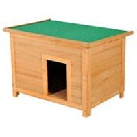 Produktbild von PawHut Hundehütte aus Holz für Hunde und Katzen wasserabweisend XS Gelb