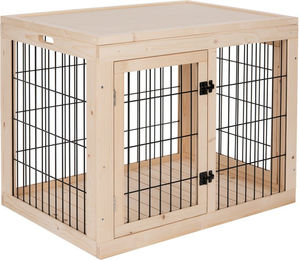 Produktbild von PawHut Hundekäfig Dog Palace für Welpen, kleine und mittlere Hunde, B 82 x T 59 x H 65,5 cm