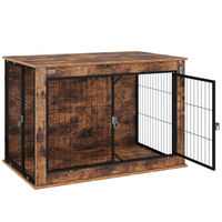 Produktbild von PawHut Hundekäfig Möbel als Hundebox für große Hunde aus Stahl in Rustikalem Braun 98 x 60 x 65,5 cm