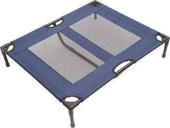 PawHut Hundeliege Outdoor für große Hunde aus Oxford-Gewebe Blau Schwarz – Bild 1 von 8