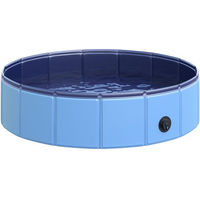 Produktbild von PawHut Hundepool faltbare Hundebadewanne aus Kunststoff in Blau