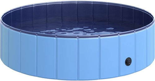 Produktbild von PawHut Hundepool Planschbecken Blau Ø120 x H30 cm wasserdicht