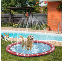 PawHut Hundepool Wassermatte für Hunde Rot aus Kunststoff wasserdicht – Bild 1 von 6