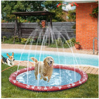 Produktbild von PawHut Hundepool Wassermatte für Hunde Rot aus Kunststoff wasserdicht