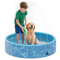 Produktbild von PawHut Hundepool XL Faltbares Planschbecken für Hunde und Katzen Blau 120 x 30 cm