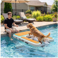 Produktbild von PawHut Hunderampe Schwimmende Dock Leiter mit rutschfester EVA-Oberfläche für Hunde bis 100kg Orange 151 x 102 x 15 cm