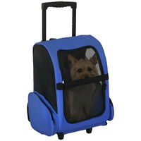 Produktbild von PawHut Hundetrolley Transporttasche mit Rucksackfunktion Blau