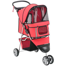 PawHut Hundewagen Buggy für Hunde und Katzen aus Oxford-Gewebe Rot – Bild 1 von 9