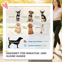 PawHut Hundewagen und Katzenwagen für kleine Hunde bis 5kg in Grau und Schwarz aus Oxford-Gewebe – Bild 1 von 9