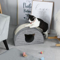 Produktbild von PawHut Katzenhöhle mit Kratzbrett aus Sisal Grau für Kitten 48,5 x 30 x 30 cm