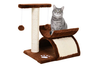 PawHut Katzenkratzbaum klein mit Ball Braun 40 x 30 x 43 cm – Bild 1 von 5