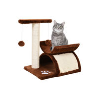 Produktbild von PawHut Katzenkratzbaum klein mit Ball Braun 40 x 30 x 43 cm