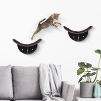 Produktbild von PawHut Katzenliege Wandregal mit Plüschauflage Braun