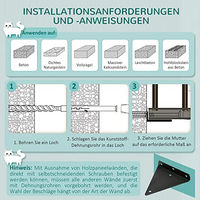 Produktbild von PawHut Katzenwandregal Set mit Hängebrücke und Hängematte aus Holz, Braun, 96 x 20 x 25,5 cm