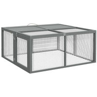 Produktbild von PawHut Kleintierstall aus Holz für Kaninchen und Meerschweinchen klappbar Grau 110 x 105 x 50 cm