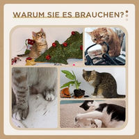 Produktbild von PawHut Kratzbaum 100 cm Katzenturm mit Kratztonne, Spielball und Sisalstämmen, Grau