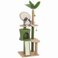 Produktbild von PawHut Kratzbaum 139 cm mit Katzenhöhle und Spielbällen in Grün