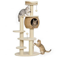 Produktbild von PawHut Kratzbaum für Katzen 132 cm hoch mit Höhle in Beige