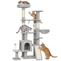 Produktbild von PawHut Kratzbaum für Katzen 152 cm hoch mit Kratzstämmen und Höhle