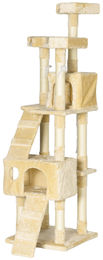 PawHut Kratzbaum für Katzen mit Katzenbett in Beige – Bild 1 von 2