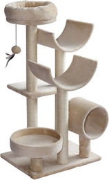 PawHut Kratzbaum für Katzen aus Holz in Beige – Bild 1 von 7