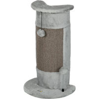 Produktbild von PawHut Kratzbaum für Katzen aus Plüsch in Grau 34 x 25,5 x 58 cm