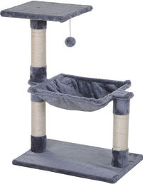 PawHut Kratzbaum für Katzen Grau mit Sisalsäule und Hängematte 50 x 36 x 70 cm – Bild 1 von 7