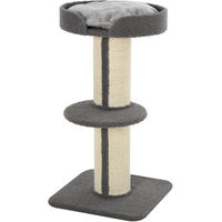 Produktbild von PawHut Kratzbaum für Katzen in Grau mit Plüsch und Plattform 45 x 45 x 91 cm