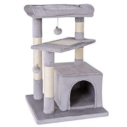 PawHut Kratzbaum für Katzen in Grau mit Sisal, Höhe 75 cm – Bild 1 von 13
