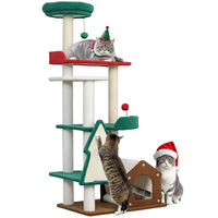 Produktbild von PawHut Kratzbaum für Katzen mit 6 Ebenen, Katzenhöhle und Sisal-Kratzsäulen, 135 cm hoch, Mehrfarbig