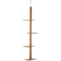 Produktbild von PawHut Kratzbaum für Katzen mit Deckenspanner höhenverstellbar Braun