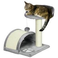 Produktbild von PawHut Kratzbaum für Katzen mit Höhle und Sisal-Seil Grau 46 cm
