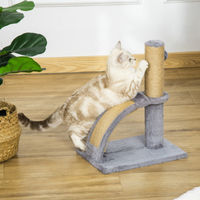 Produktbild von PawHut Kratzbaum für Katzen mit Kratzbrett und Reizball Grau