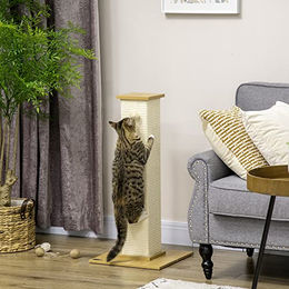 PawHut Kratzbaum für Katzen mit Sisal in Beige und Weiß – Bild 1 von 13