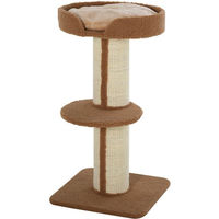 Produktbild von PawHut Kratzbaum für Katzen mit Sisal und Plüsch in Braun 45 x 91 cm