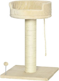 PawHut Kratzbaum für Katzen mit Sisalstämmen und Liegefläche, Beige, 83 cm – Bild 1 von 13