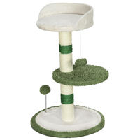 Produktbild von PawHut Kratzbaum Klein 64 cm Runder Katzenbaum mit Liegefläche, Spielball und Sisal