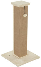 PawHut Kratzsäule für Katzen aus Jute und Plüsch mit Kratzball, 81 cm, Beige – Bild 1 von 2