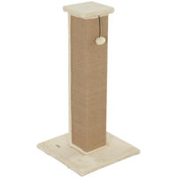 Produktbild von PawHut Kratzsäule für Katzen aus Jute und Plüsch mit Kratzball, 81 cm, Beige
