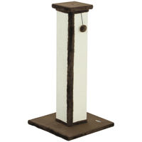 Produktbild von PawHut Kratzsäule für Katzen aus Sisal und Plüsch mit Kratzball, 81 cm, Braun