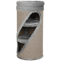 Produktbild von PawHut Kratztonne für Katzen 75 cm hoch mit 3 Höhlen und 4 Stufen