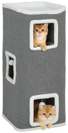 PawHut Kratztonne für Katzen Grau 100 cm hoch und 41 x 41 cm groß Vierstöckig – Bild 1 von 1