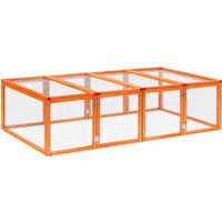 Produktbild von PawHut Laufstall aus Holz in Braun mit den Maßen 100 x 48 x 181 cm