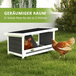 PawHut Legenest für Hühner aus Tannenholz in Grau – Bild 1 von 6