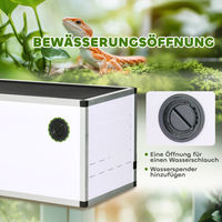 Produktbild von PawHut Mesh-Terrarium für Reptilien Amphibien und Spinnentiere 120 x 40 x 40 cm Weiß Silber Schwarz