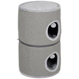 PawHut Modularer Kratzturm für Katzen mit Sisalkratztonne und Katzenhöhle Grau 69 cm – Bild 1 von 5