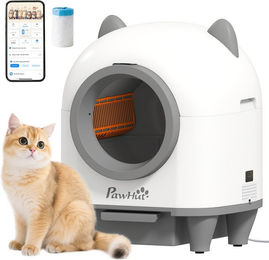 PawHut Selbstreinigende Katzentoilette XL mit App-Steuerung und WiFi in Weiß – Bild 1 von 1