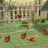 Produktbild von PawHut Sitzleiter für Hühner aus Naturholz mit 4 Sitzstangen für 4-6 Hühner 140 x 86 x 2,5 cm